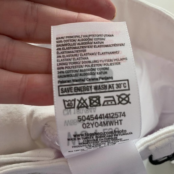 TOPSHOP White Jamie Moto High Waist Ankle Grazer Jeans - NWT - Picture 9 of 11